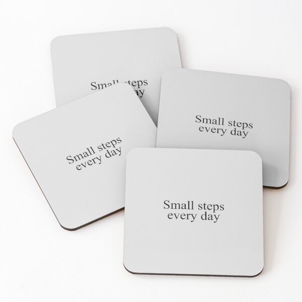 Item preview, Small Steps Every Day, Motivational quotes designed and sold by Minimalist Quotes and Sayings.