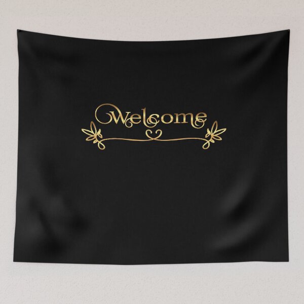 Item preview, Welcome Elegant Front Door Sign Wedding Clligraphy designed and sold by Hanna Kovalchuk.
