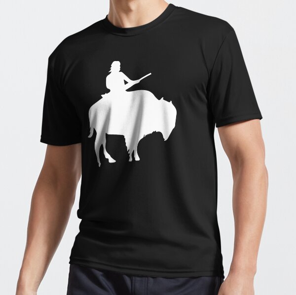 Guy On A Buffalo Silhouette T-Shirt
