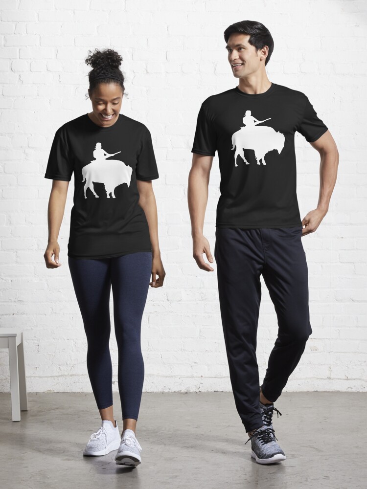 Guy On A Buffalo Silhouette T-Shirt