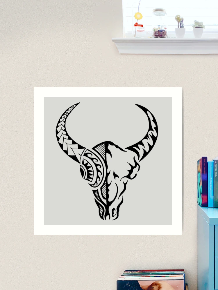 Bull Head Tattoo T-shirt Design Graphic by doni.pacoceng · Creative Fabrica