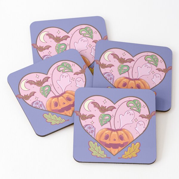 Item preview, Spooky Cute Ghost Pumpkin Monstera Halloween Heart designed and sold by Zombich.