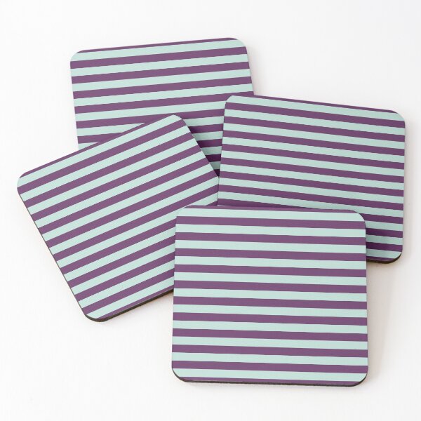 Item preview, Small AUBERGINE and MINT GREEN Horizontal STRIPES designed and sold by RachelMacht.