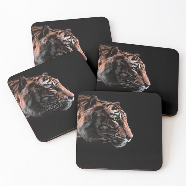 Item preview, Solemn Staring Tiger In Darkness designed and sold by TheWildFlix.