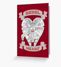 Rebel Heart - red Greeting Card