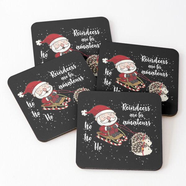 Item preview, Cute Santa Riding Hedgehogs Instead Of Sleigh Reindeers designed and sold by Ngan-Jasmine.