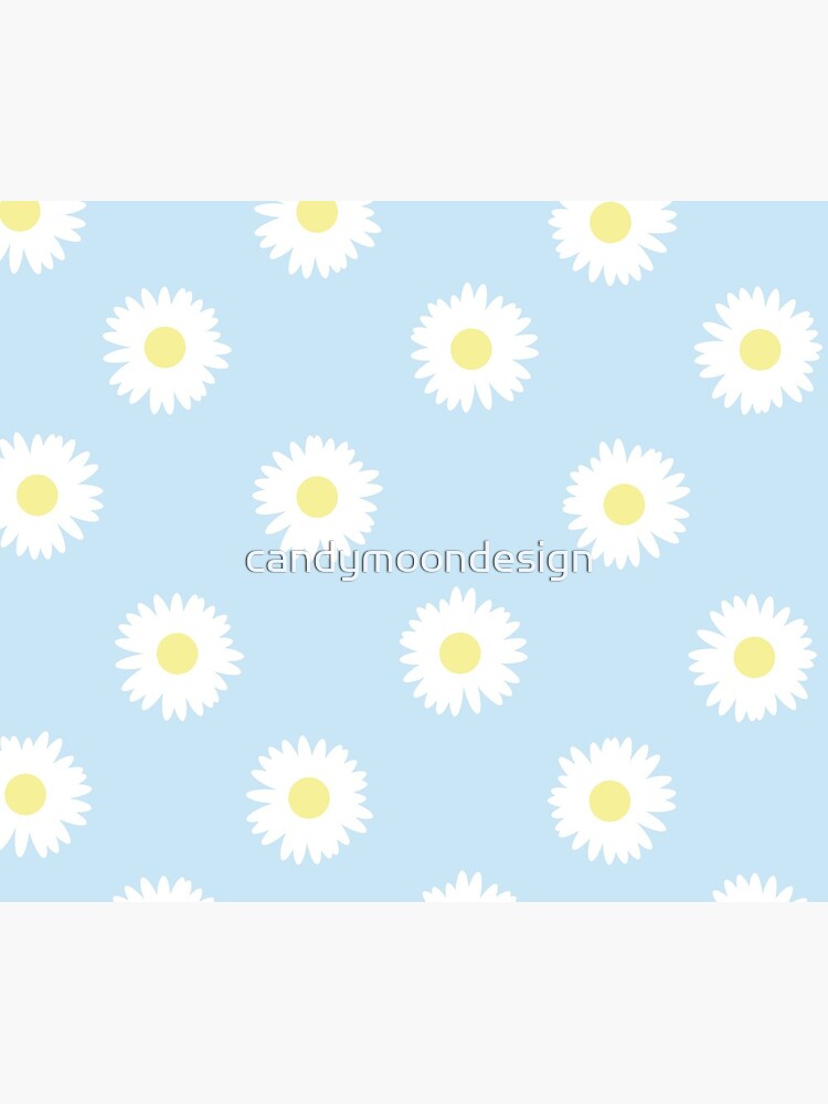 Imagen 5 de 5, Alfombrilla de ratón con la obra Margarita Azul Pastel Estética Linda Margaritas Flor Cottagecore, diseñada y vendida por candymoondesign.