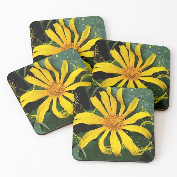 Item preview, Yellow flower colour splatter designed and sold by Pixelplosion.