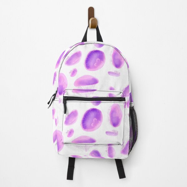 Item preview, 8 Pink and Purple Pastel Moon Jellies (white background) designed and sold by MptR.