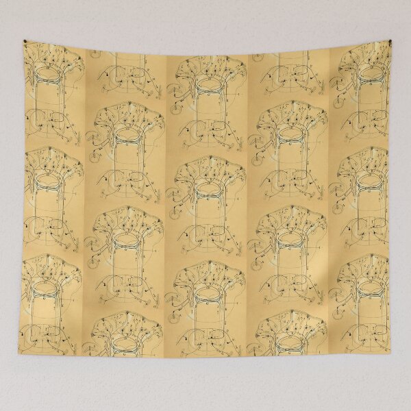 Item preview, Cajal, Brain Vestibular Sensor Connections, 1899 designed and sold by ScienceSource.