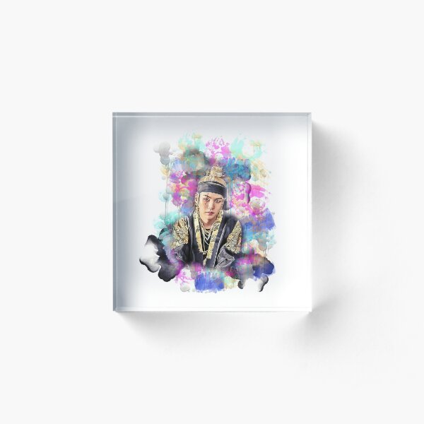 BTS Min Yoongi August D colorful art Acrylic Block