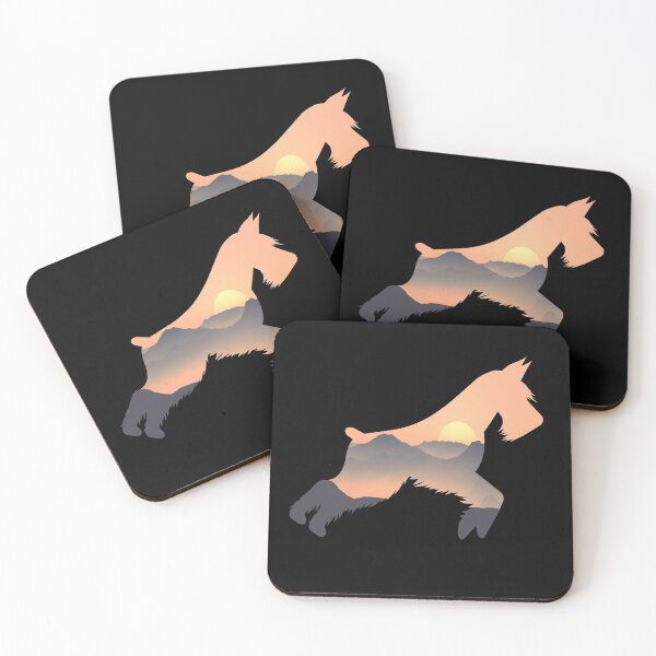 Artikelvorschau, Schnauzer Hund Silhouette Sun Mountain Geschenk entworfen und verkauft von alaechamlal.