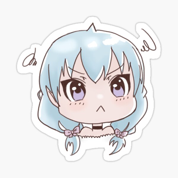 Chica anime molesta Pegatina