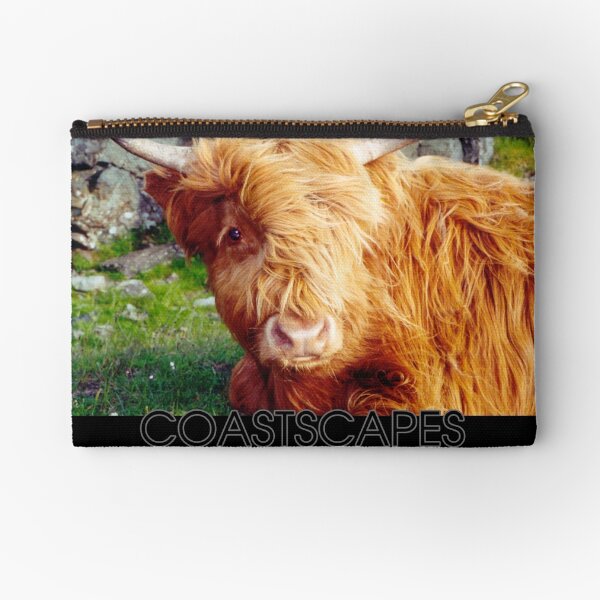 Here's Looking At You - Highland Cow Photograph Zipper Pouch