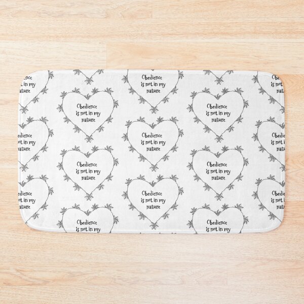 Item preview, Obedience is not in my nature rose heart black and white designed and sold by stickypixie.
