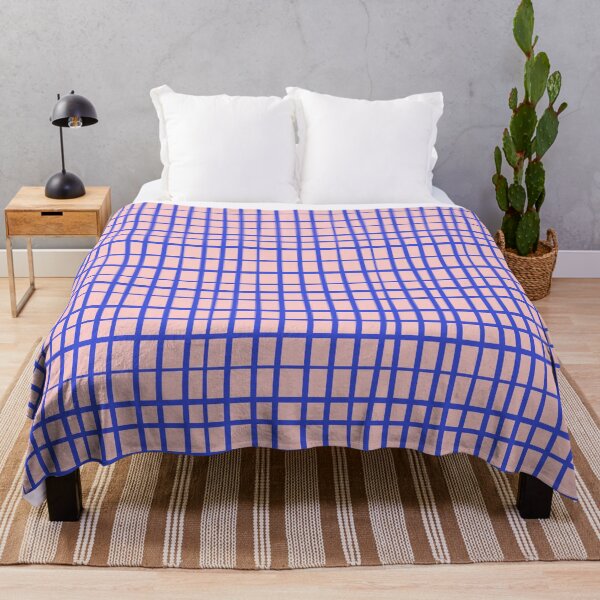 Item preview, Irregular Grid Pattern in Blue and Pink designed and sold by kierkegaard.