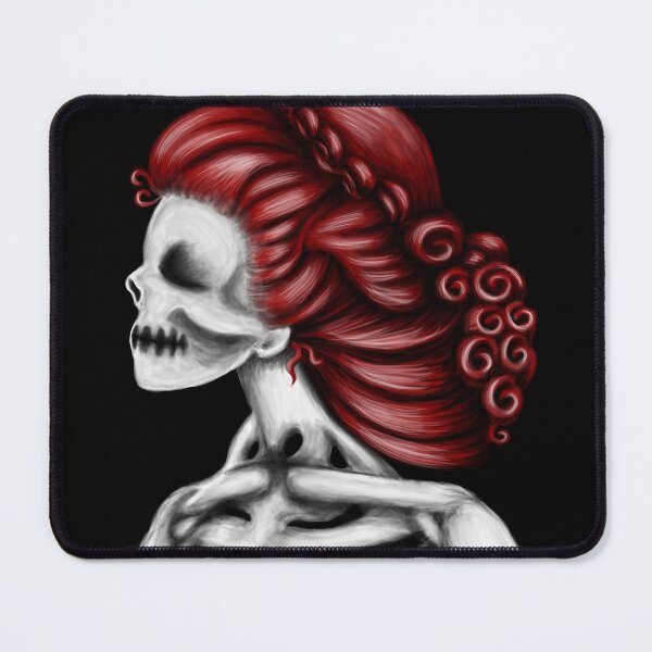 Item preview, Red Skeleton Girl in Frame Cameo designed and sold by DeneboArt.