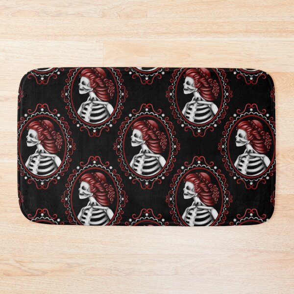 Item preview, Red Skeleton Girl in Frame Cameo designed and sold by DeneboArt.