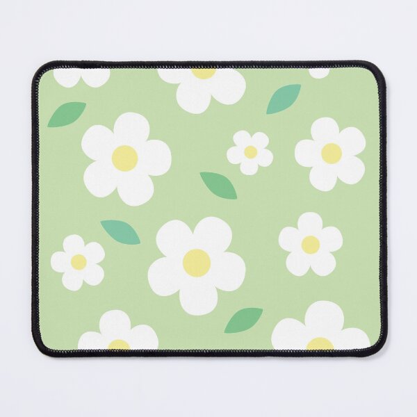 Item preview, White Flower Pastel Green Kawaii Cute Cottagecore Aesthetic designed and sold by candymoondesign.
