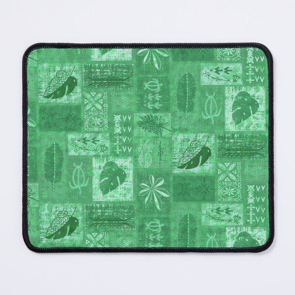 Item preview,  VIntage Ocean Green Samoan Patchwork Tapa Artboard designed and sold by sunnthreads.