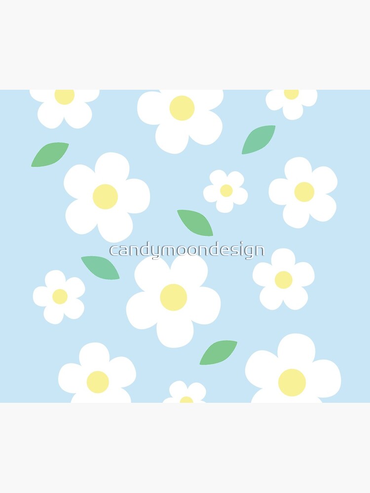 Blue Background Floral Cute Mouse Pad, Mouse Pad With Wrist Rest, Cute  Floral Blue Mousepad, Cute Wrist Rest Mouse Pad 