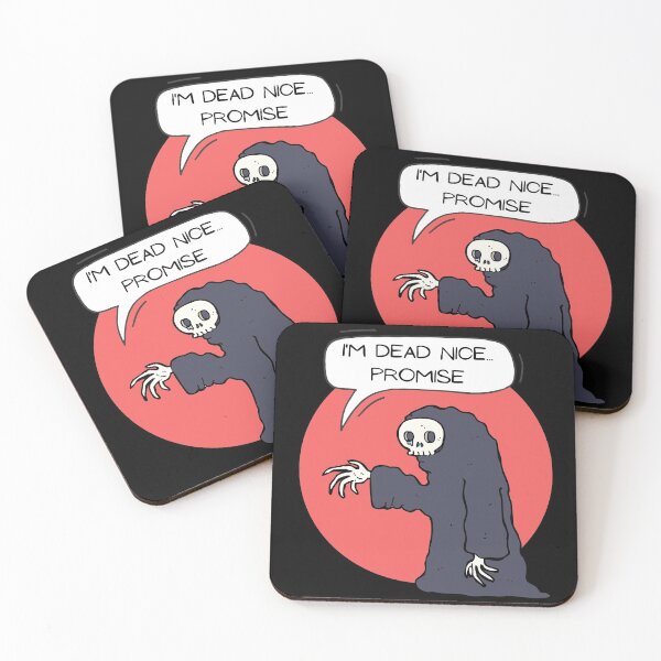 Item preview, I'm Dead Nice...Promise Cartoon Halloween Skeleton Grim Reaper designed and sold by chloeinca.