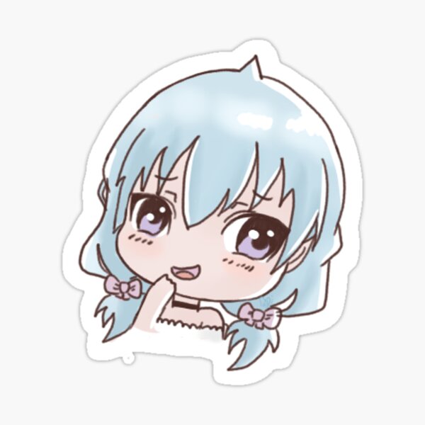 Chica anime sonriente Pegatina