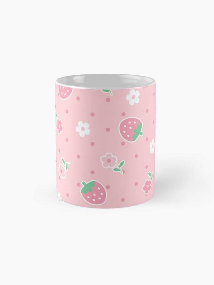 Strawberries Kawaii Cute Pastel Peach Cottagecore Aesthetic Coffee Mug for  Sale by candymoondesign