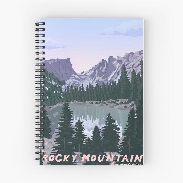 Artikelvorschau, Rocky Mountain Nationalpark, Colorado Rockies, illustrierte Nationalparks, Berge entworfen und verkauft von marywilder.