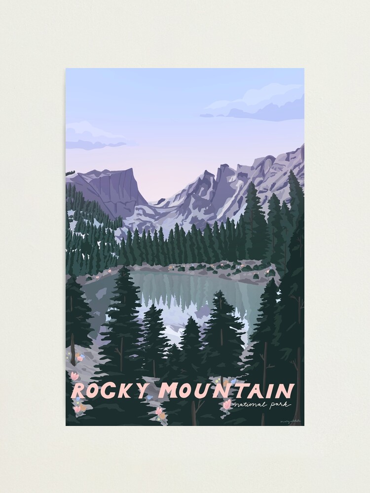 "Rocky Mountain National Park, Colorado Rockies, illustrated national parks, mountains