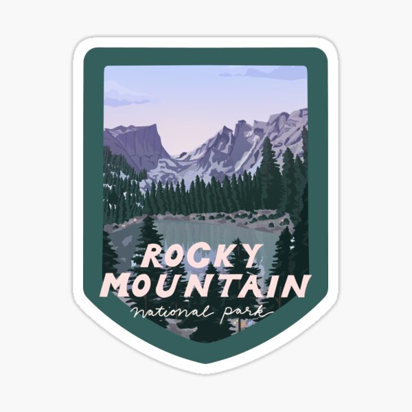 Item preview, Rocky Mountain National Park, Colorado Rockies, illustrated national parks, mountains designed and sold by marywilder.