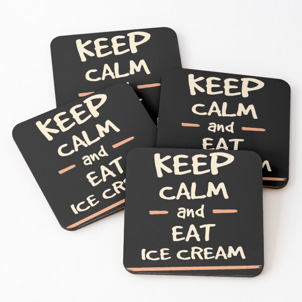 Item preview, Keep calm and eat ice cream quote funny designed and sold by YoungESC.