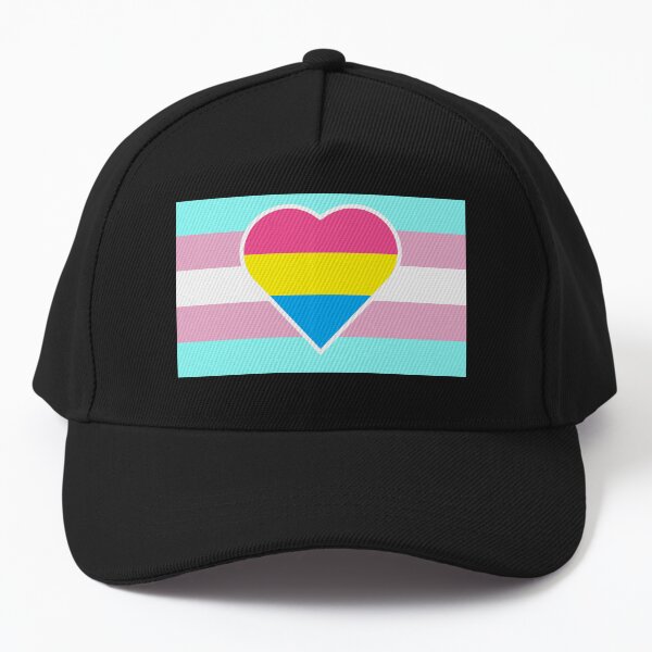 Aperçu de l'œuvre Drapeau de la fierté transgenre avec un cœur pansexuel/panromantique créée et vendue par DisneyFanatic23.