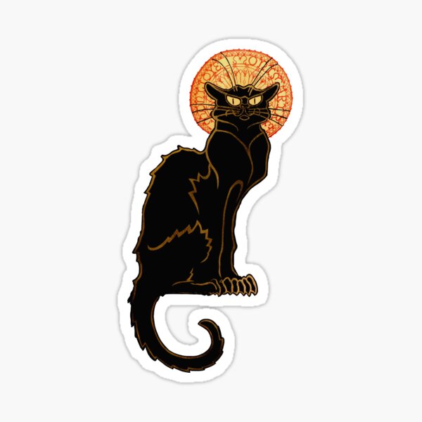 Sticker chat noir