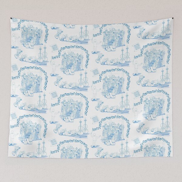 Item preview, Holiday Orchestra Toile designed and sold by BartholGraphics.