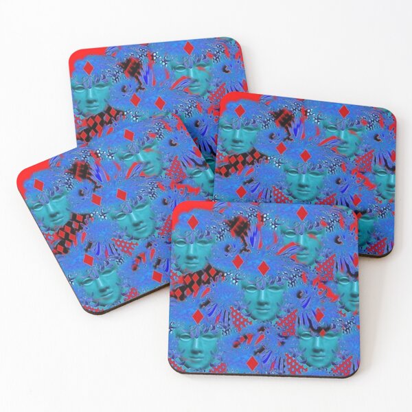 Item preview, SURREAL BLUE MASQUARDE PARTY MASK ABSTRACT RED ART designed and sold by sharlesart.