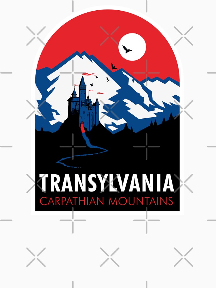 Imagen 7 de 7, Camiseta clásica con la obra Póster de viaje de Drácula - Transilvania, diseñada y vendida por OtterSquad.