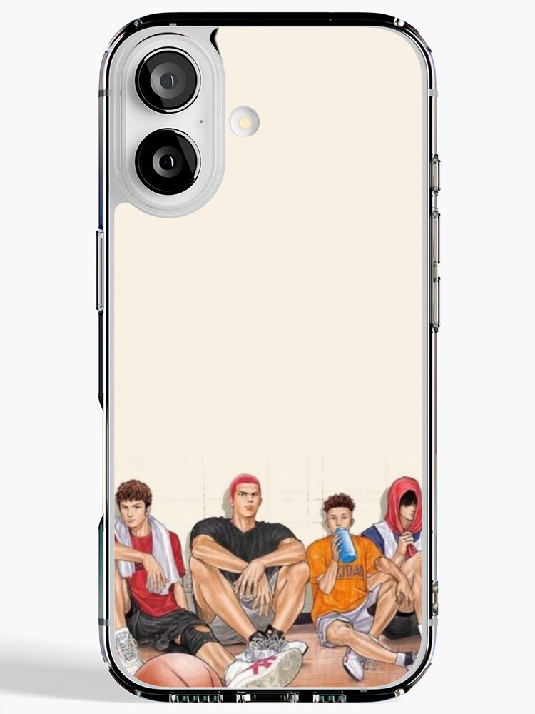 Coque iPhone avec l'œuvre « slam dunk group » de l'artiste Manga