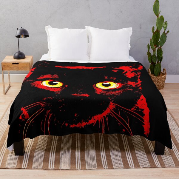 Item preview, Black Cat with Yellow Eyes designed and sold by EmmiLooArt.