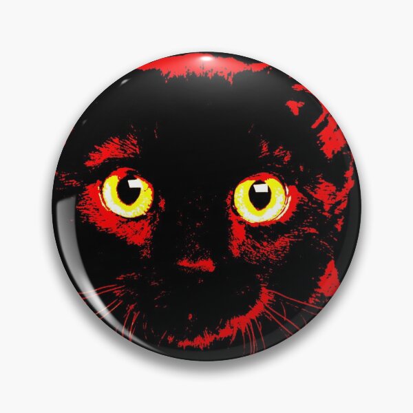 Item preview, Black Cat with Yellow Eyes designed and sold by EmmiLooArt.