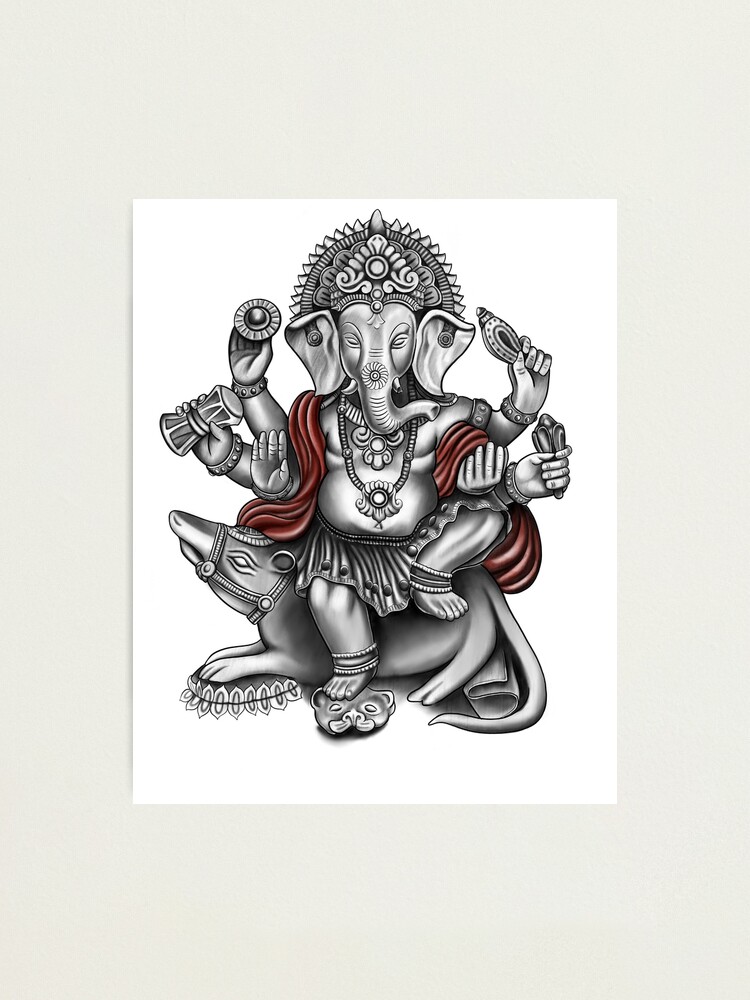 Ganesha Elephant Temporary Tattoo - Black Waterproof Mens Womens Kids  Sticker | eBay