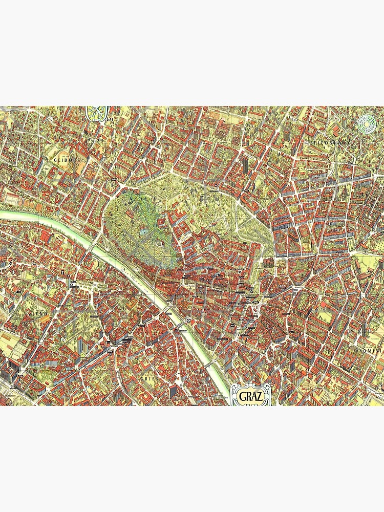 "Vintage Map of Graz, Austria" Poster for Sale by Redbubble