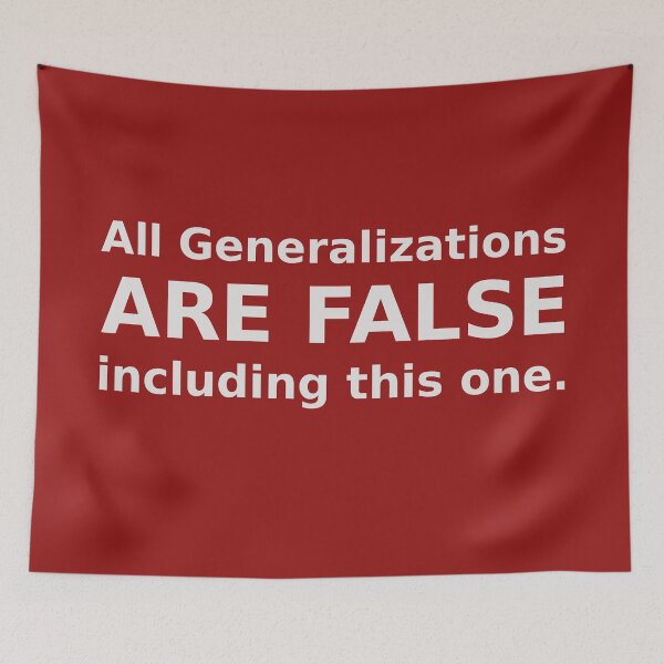 Item preview, All Generalizations are false, including this one designed and sold by FiaFiaPress.