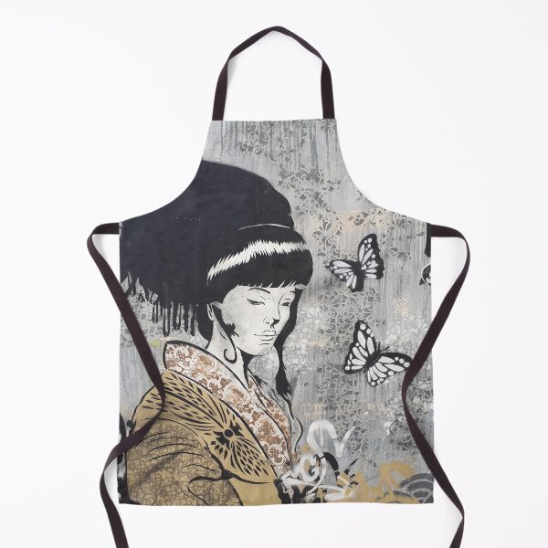 Item preview, Japanese girl and bird art and butterflies designed and sold by RafaelLima7.
