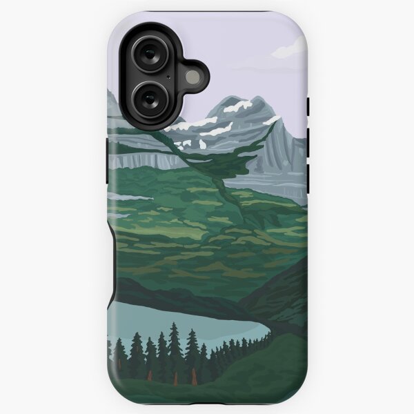 Item preview, Glacier National Park, Montana, National Parks Illustration, Vintage style designed and sold by marywilder.