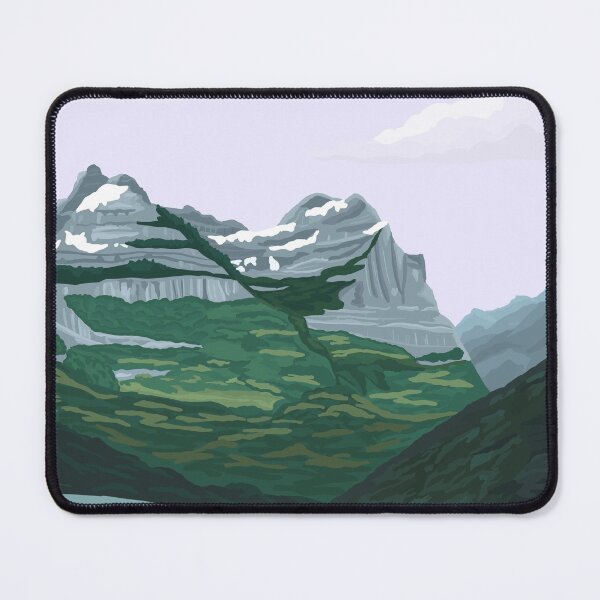 Item preview, Glacier National Park, Montana, National Parks Illustration, Vintage style designed and sold by marywilder.