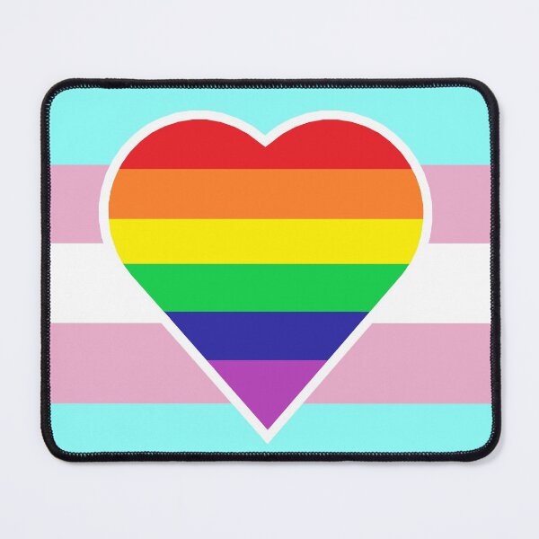Item preview, Transgender Pride Flag with Homosexual/Gay/Rainbow Heart designed and sold by DisneyFanatic23.