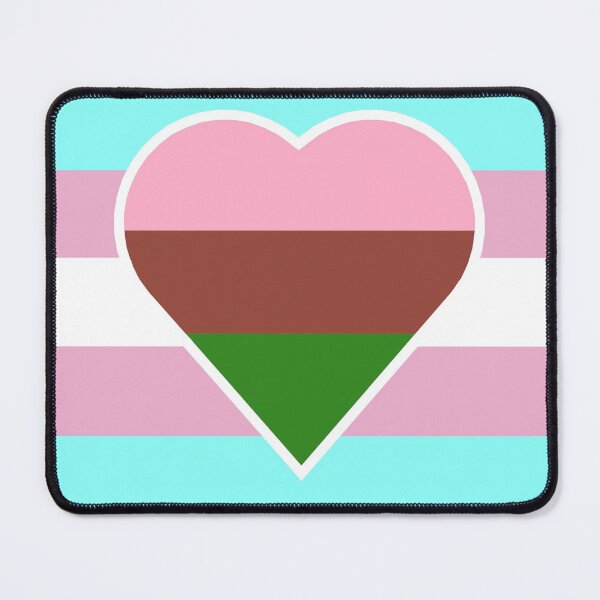 Item preview, Transgender Pride Flag with Gynesexual/Gynephilic Heart designed and sold by DisneyFanatic23.