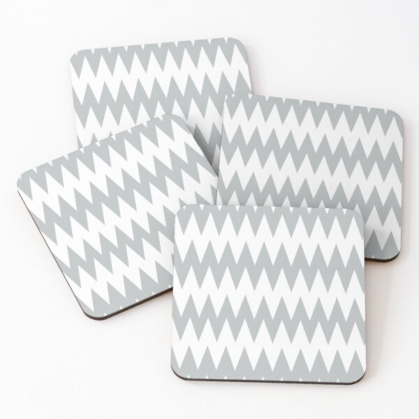 Item preview, Gray and White Zig Zag Stripe Pattern - 2022 Popular Color Sherwin Williams Samovar Silver SW 6233 designed and sold by ColorOfTheYears.