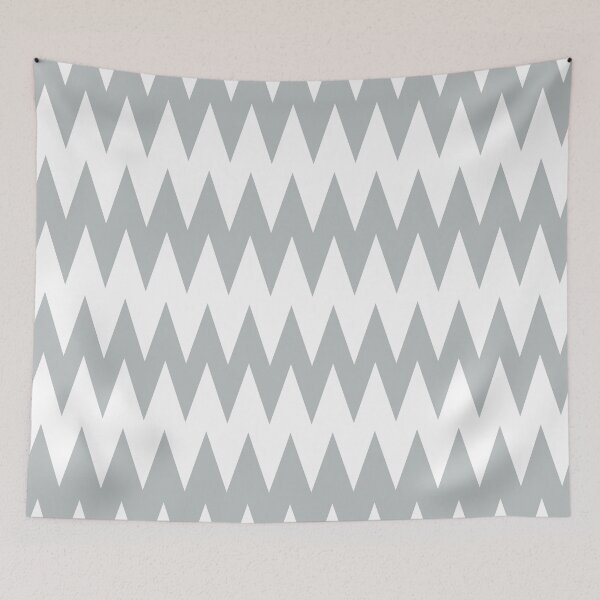 Item preview, Gray and White Zig Zag Stripe Pattern - 2022 Popular Color Sherwin Williams Samovar Silver SW 6233 designed and sold by ColorOfTheYears.